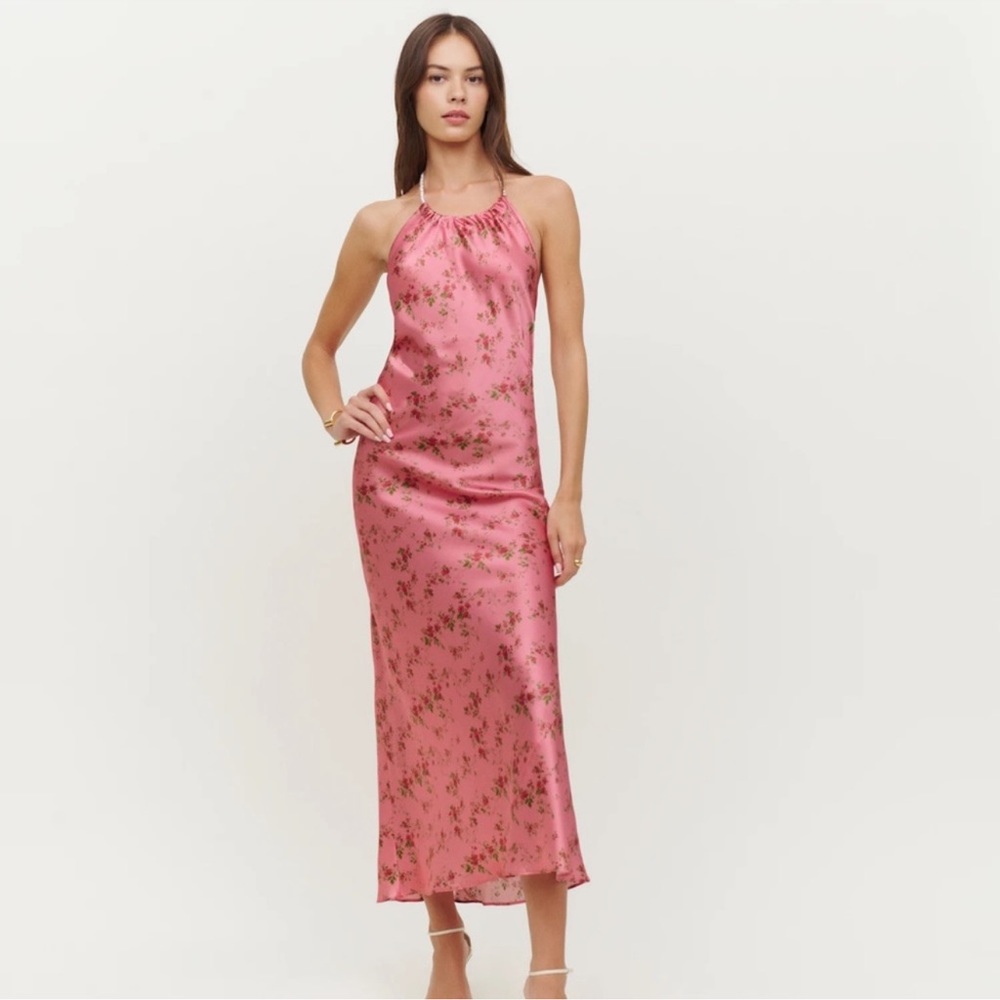 Reformation Mirixa Silk Floral Midi Dress